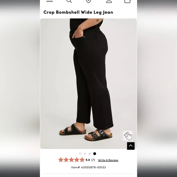 Torrid Black Cropped Jeans NWT - Picture 2 of 4